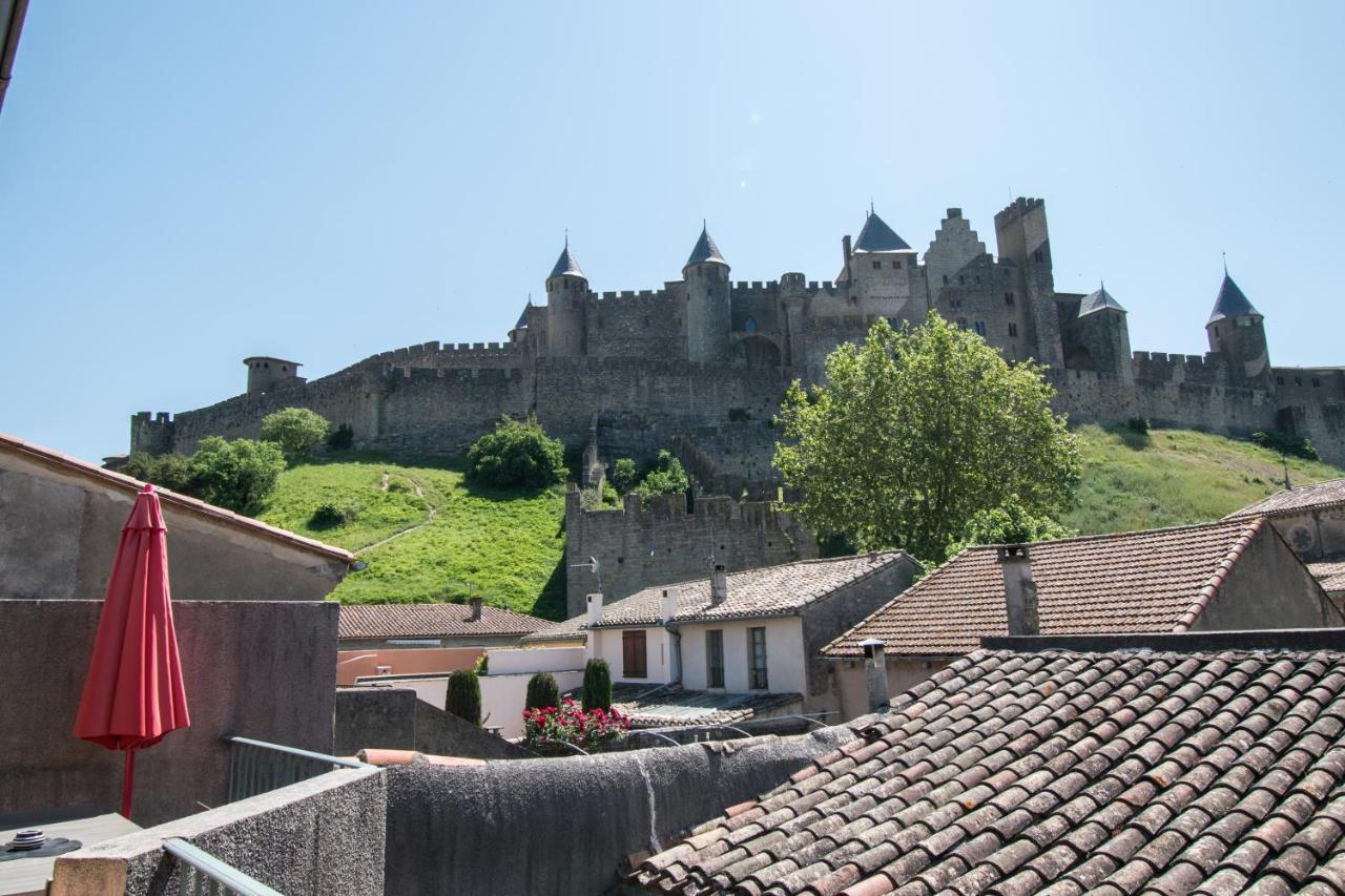 Le Saint Gimer, Terrasse Privee Avec Vue Cite Apartman Carcassone Kültér fotó