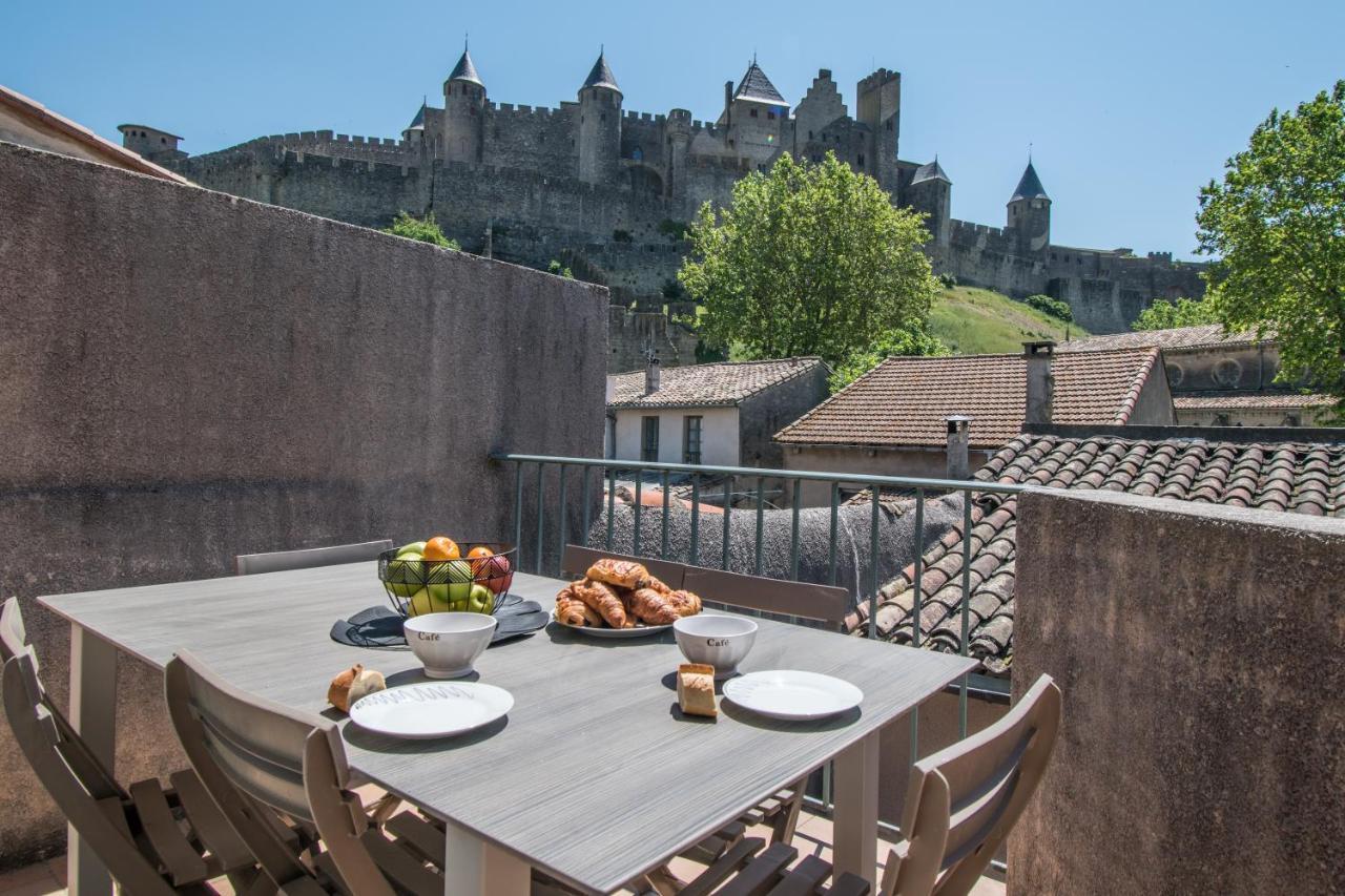 Le Saint Gimer, Terrasse Privee Avec Vue Cite Apartman Carcassone Kültér fotó